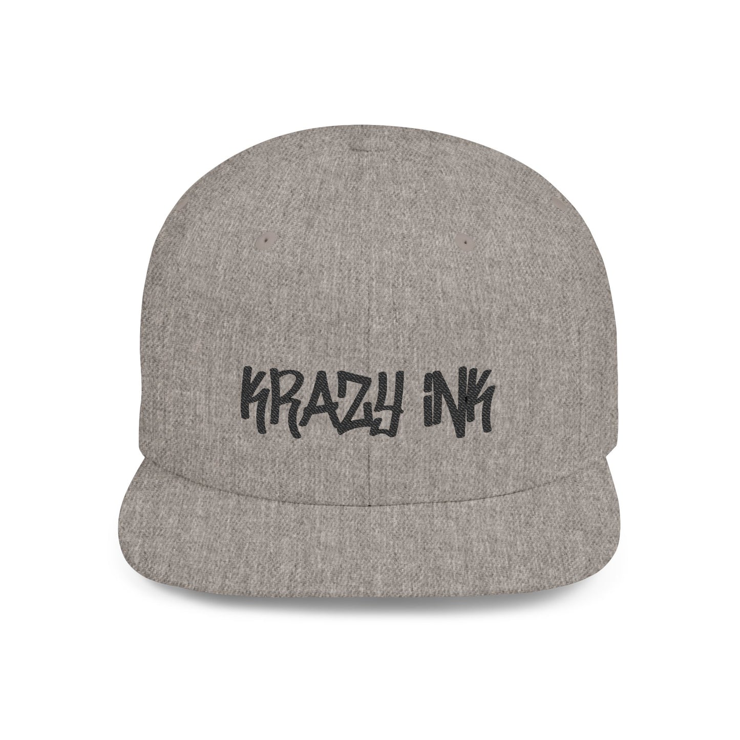 KRAZY INK Embroidered Flat Bill cap