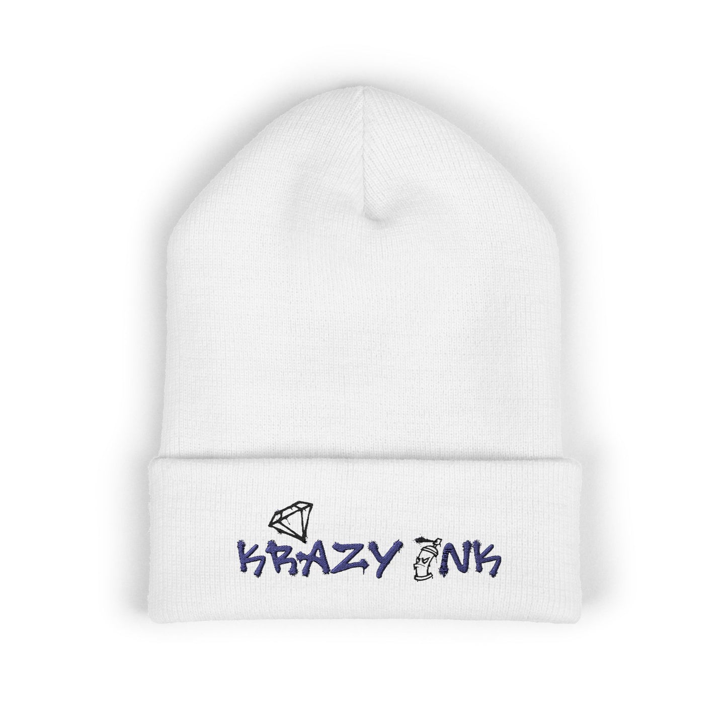 Embroidered Classic Beanie, Krazy Inkz Quality Hat, Winter Headwear, Stylish