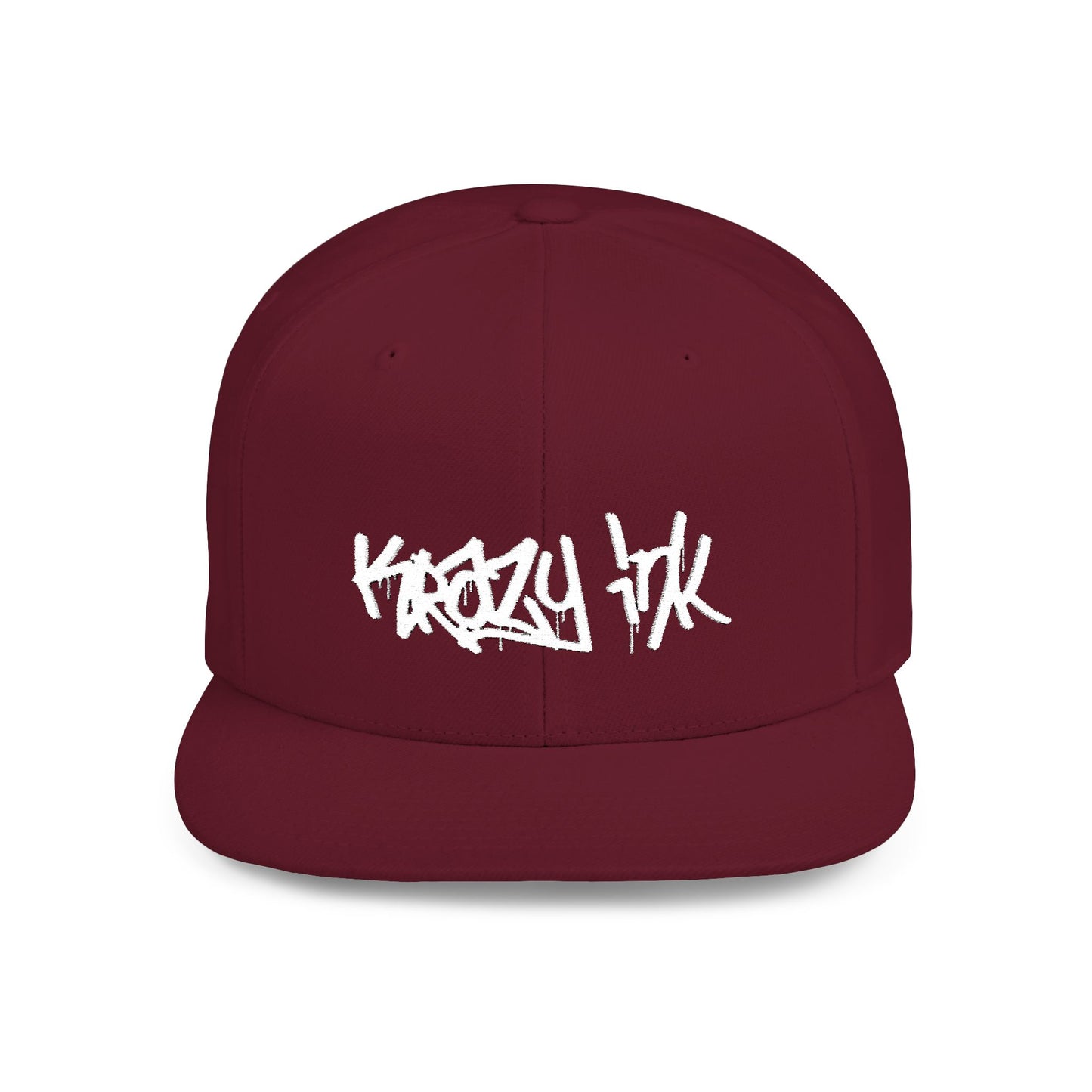 KRAZY INK Embroidered Flat Bill cap