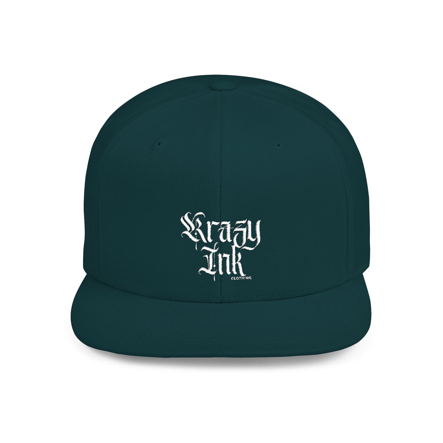 KRAZY INK Embroidered Flat Bill cap