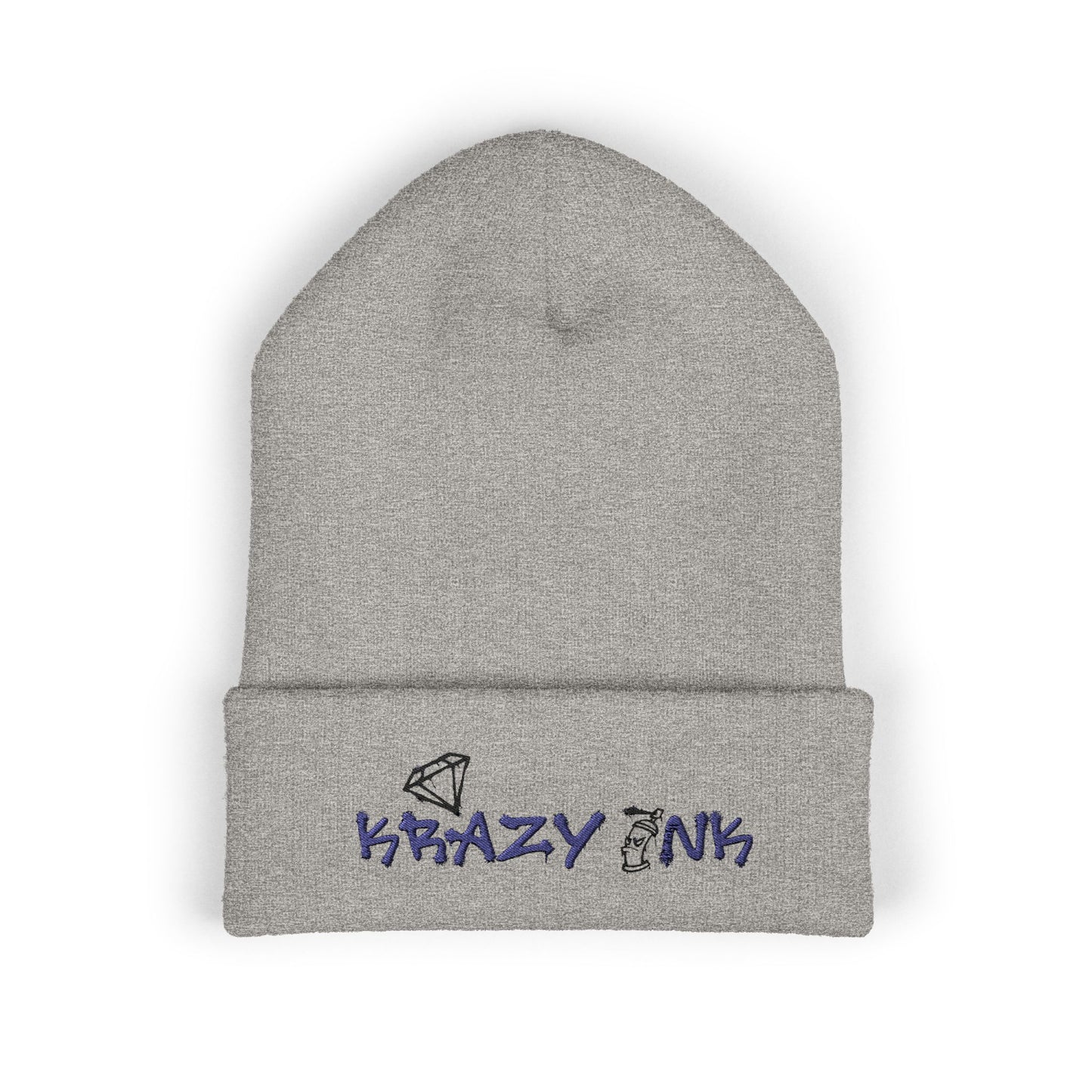 Embroidered Classic Beanie, Krazy Inkz Quality Hat, Winter Headwear, Stylish