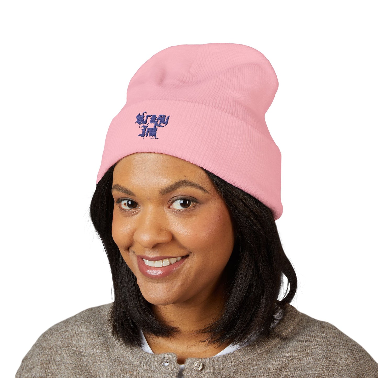 Embroidered Classic Beanie, Krazy Inkz Quality Hat, Winter Headwear, Stylish