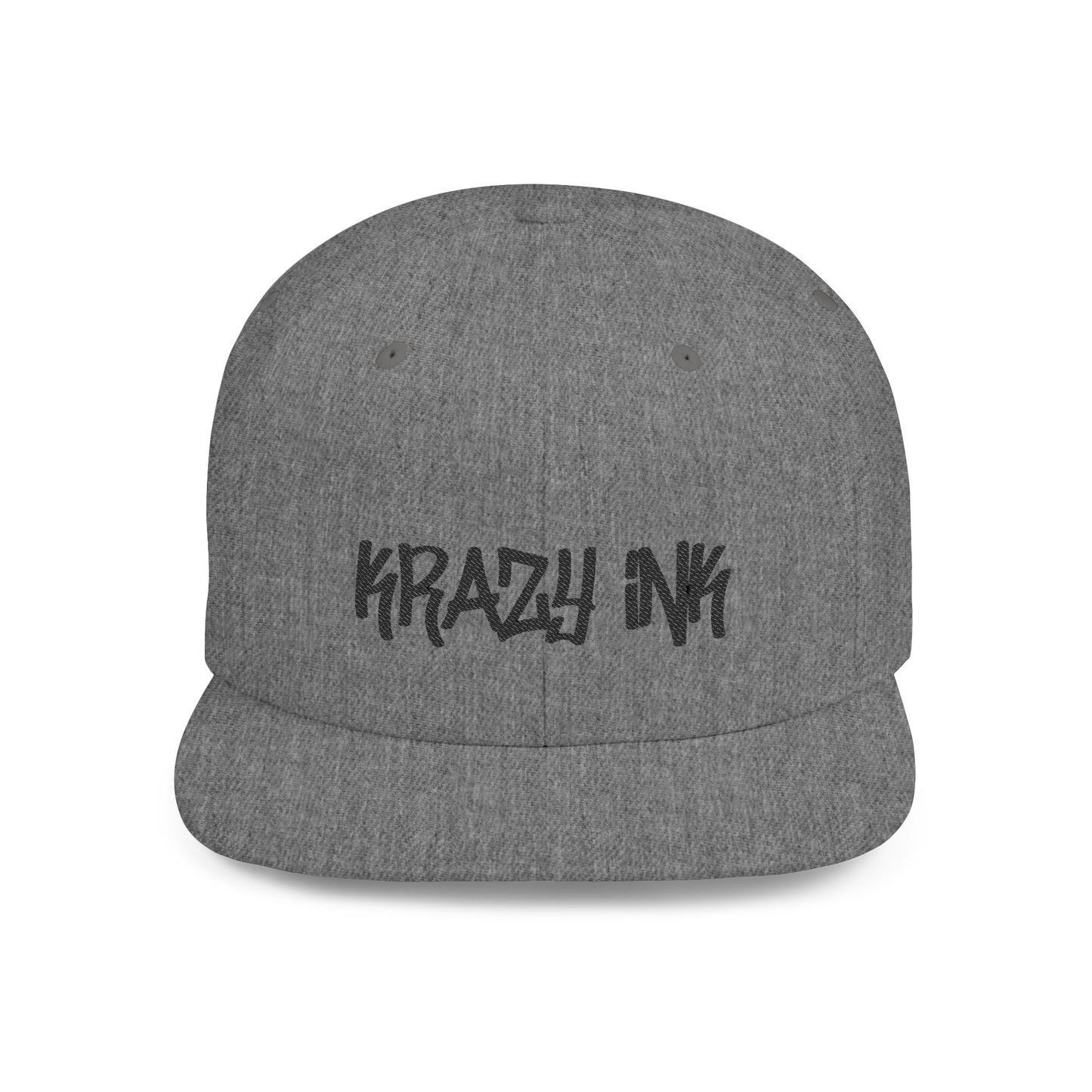 KRAZY INK Embroidered Flat Bill cap
