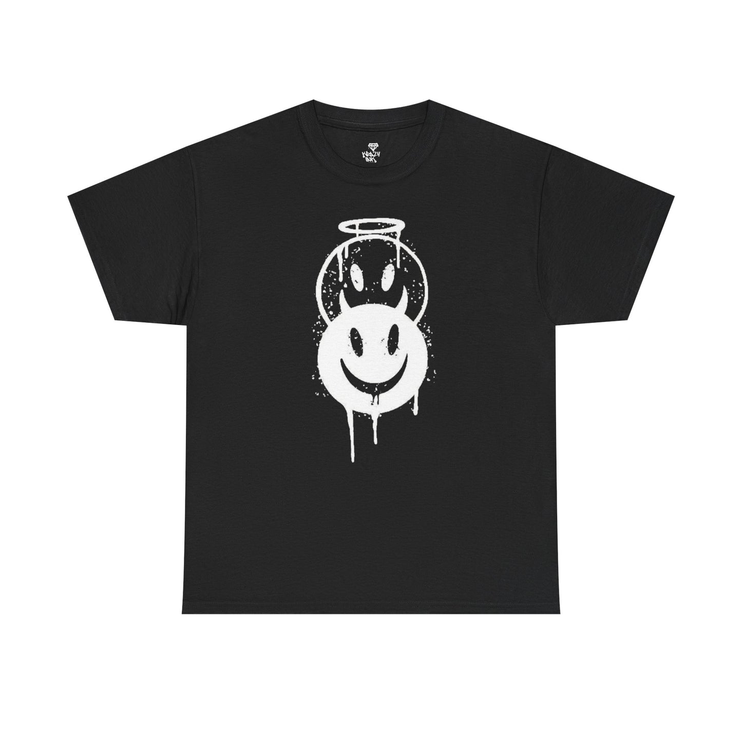Smiley Halo Unisex Heavy Cotton Tee – Casual Streetwear