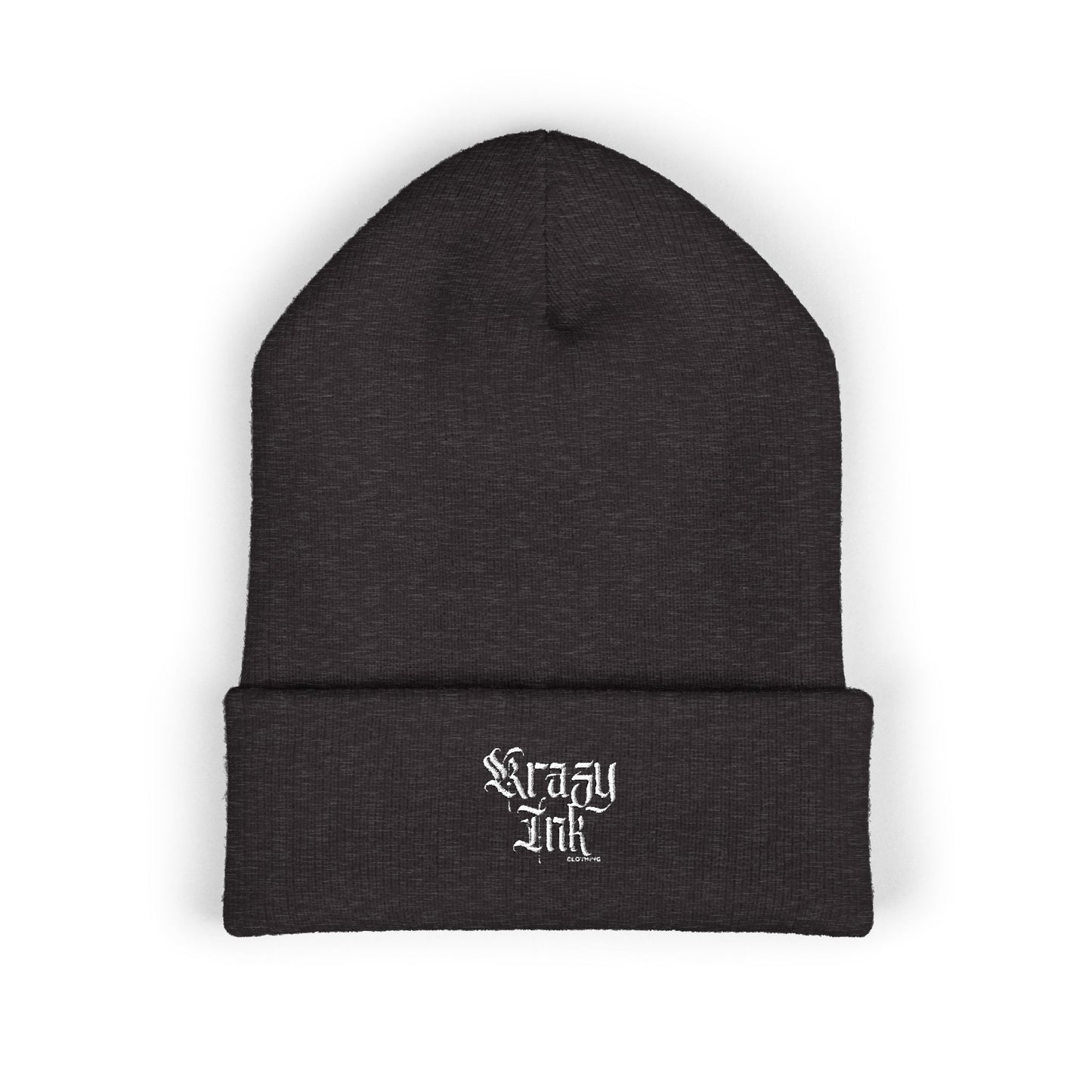 Embroidered Beanie, Krazy Inkz Quality Hat, Winter Headwear, Stylish