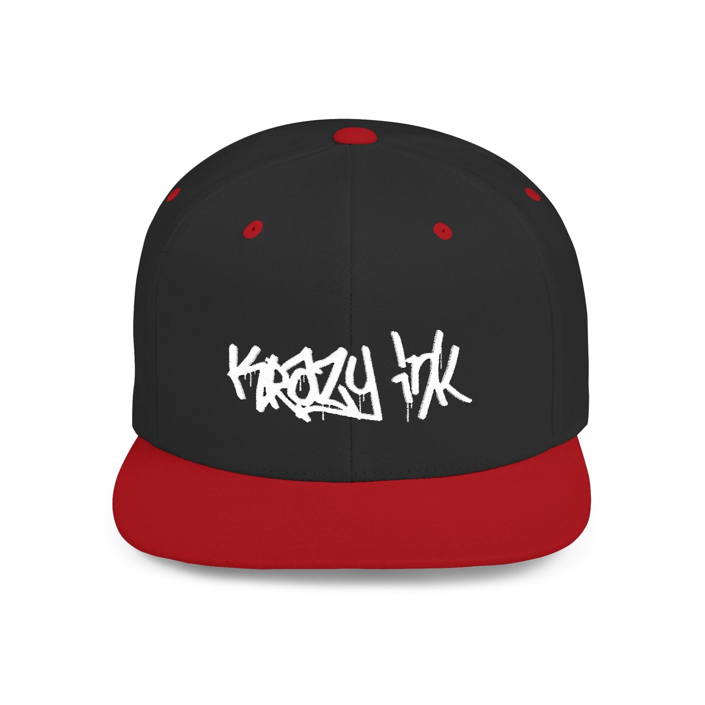 KRAZY INK Embroidered Flat Bill cap