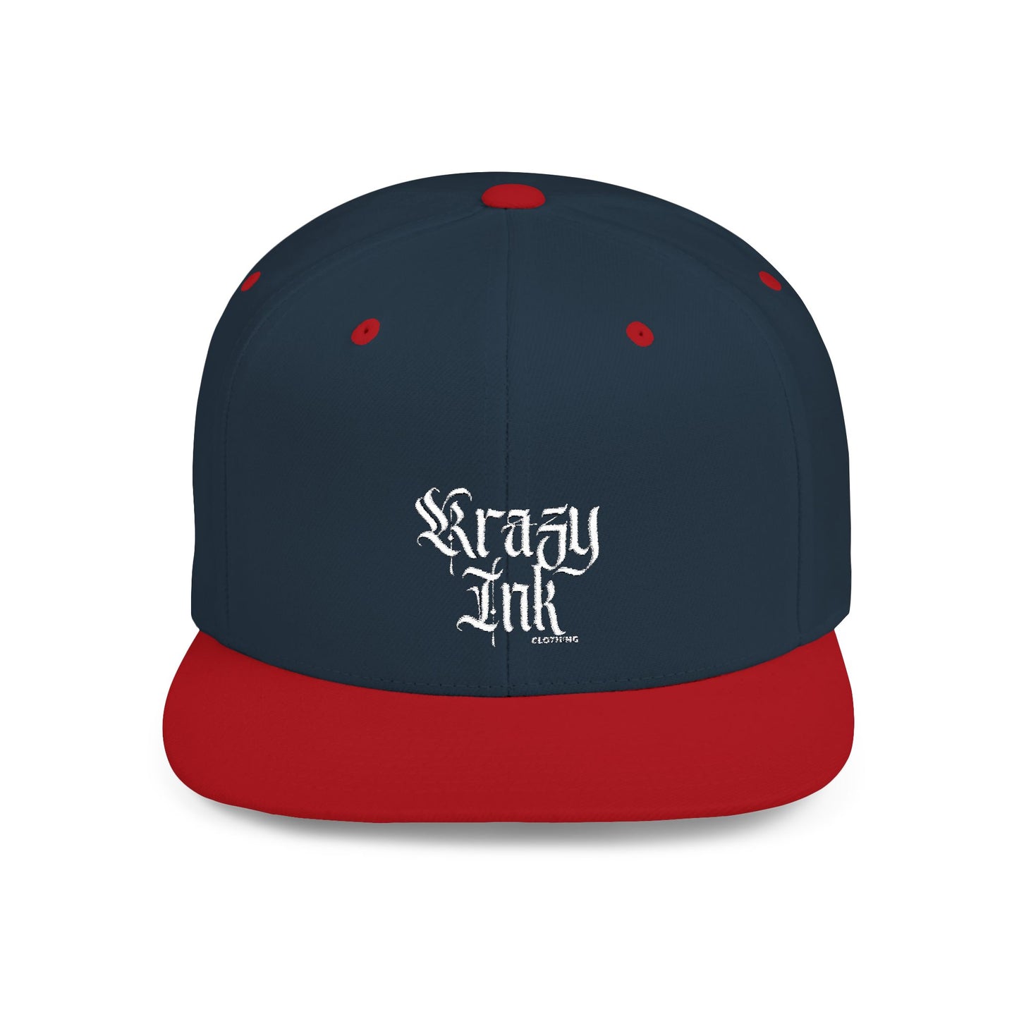 KRAZY INK Embroidered Flat Bill cap