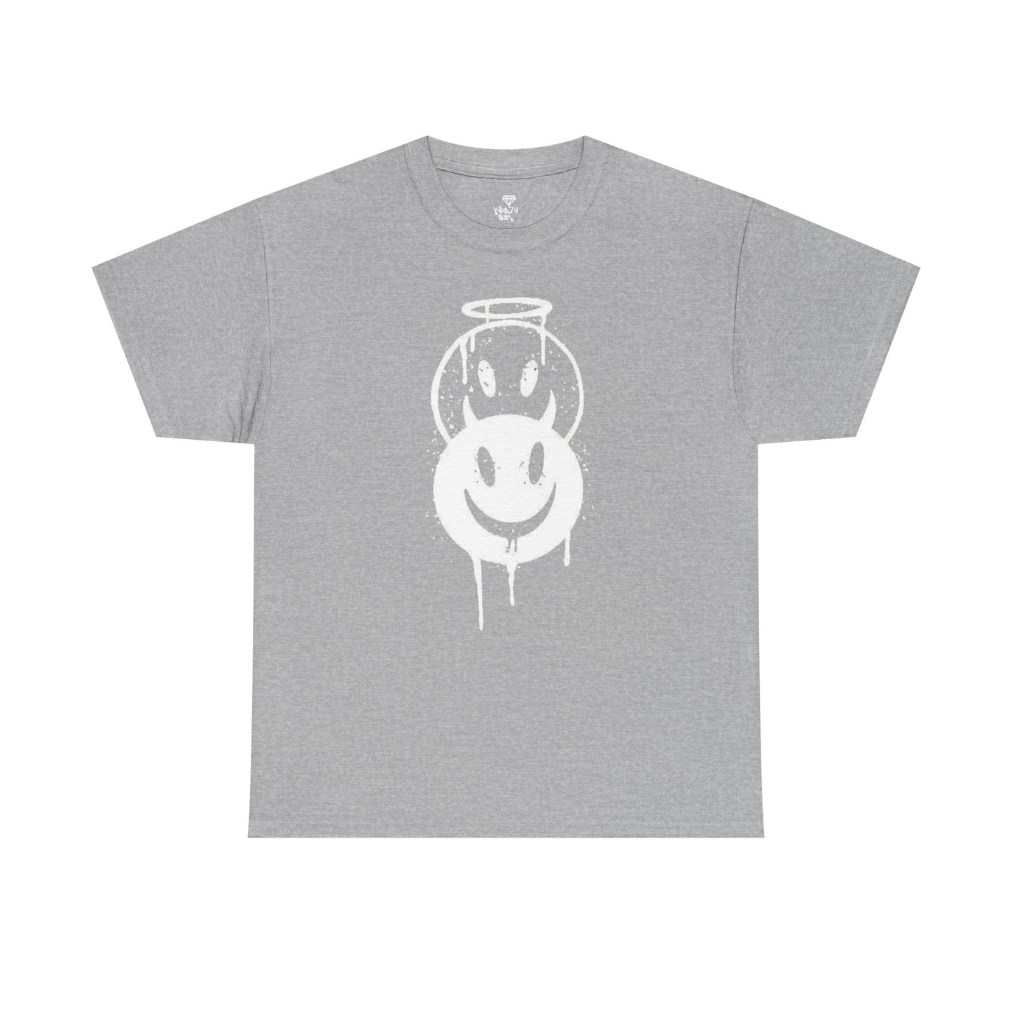 Smiley Halo Unisex Heavy Cotton Tee – Casual Streetwear