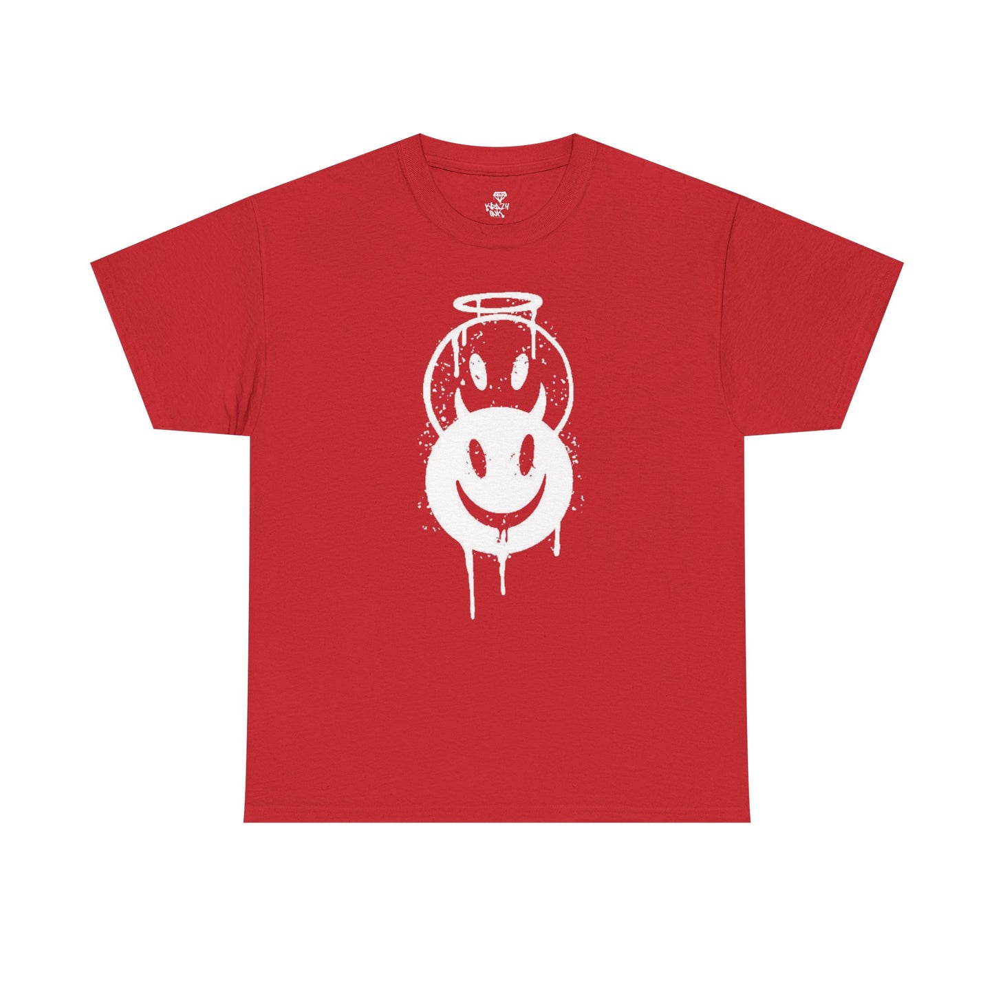 Smiley Halo Unisex Heavy Cotton Tee – Casual Streetwear