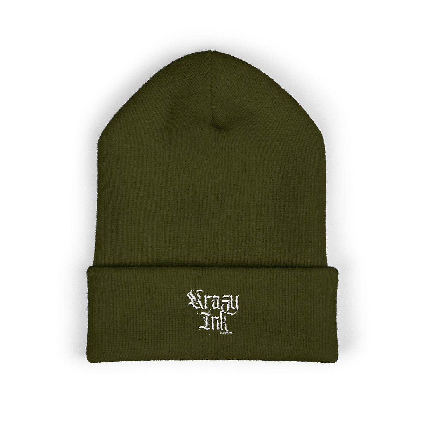 Embroidered Beanie, Krazy Inkz Quality Hat, Winter Headwear, Stylish