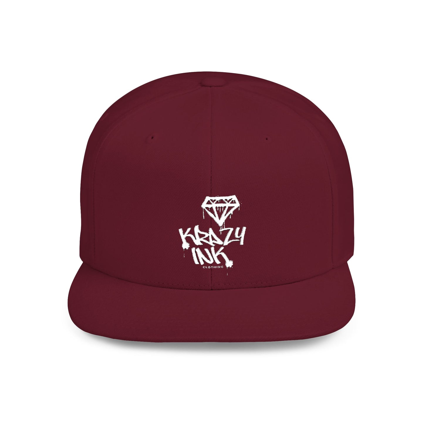 KRAZY INK Embroidered Flat Bill cap