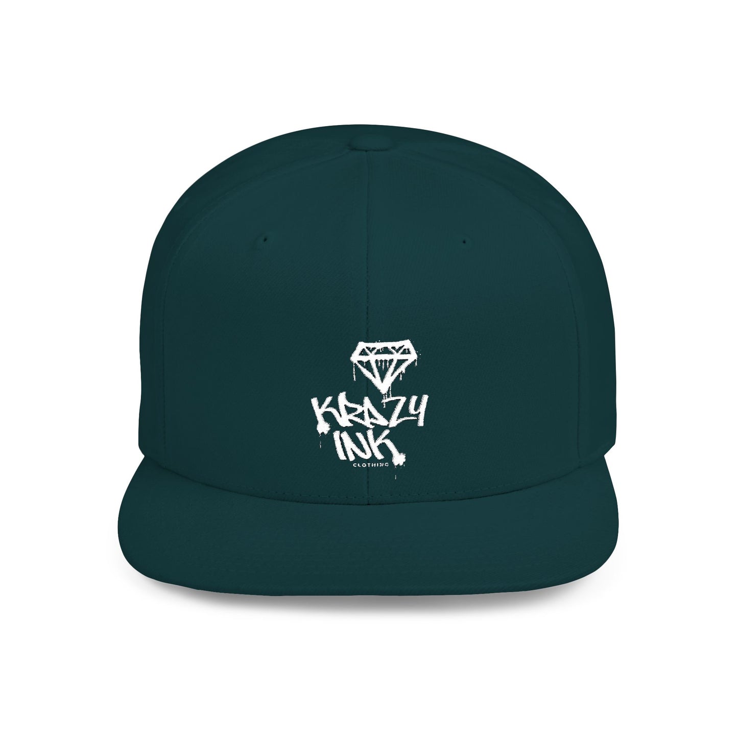 KRAZY INK Embroidered Flat Bill cap