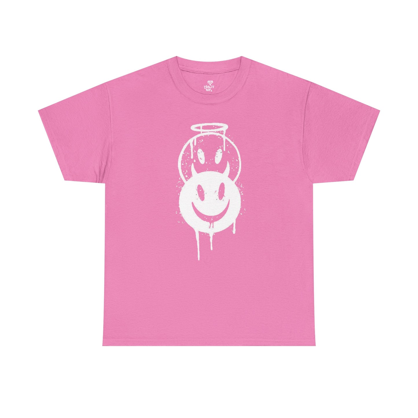 Smiley Halo Unisex Heavy Cotton Tee – Casual Streetwear