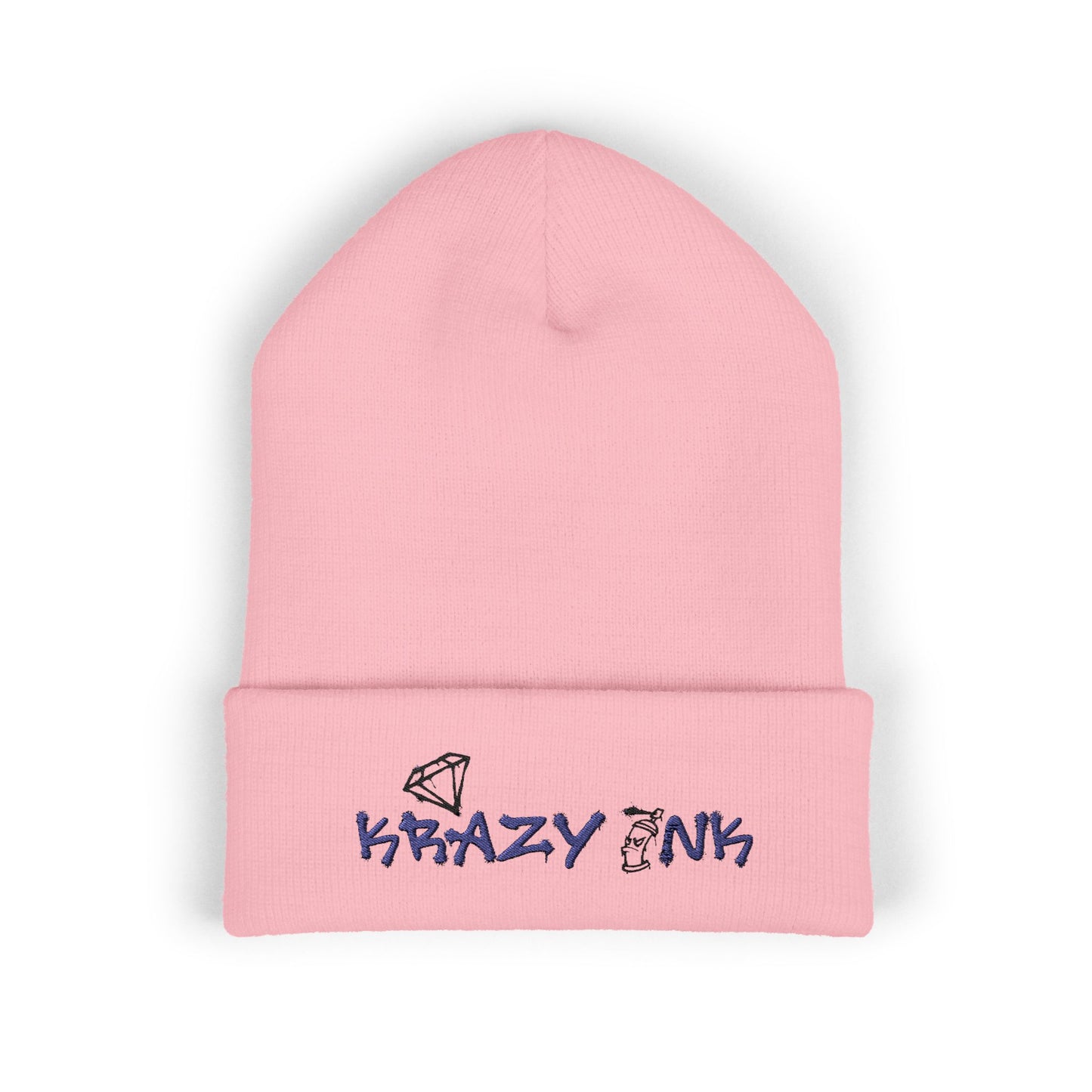 Embroidered Classic Beanie, Krazy Inkz Quality Hat, Winter Headwear, Stylish
