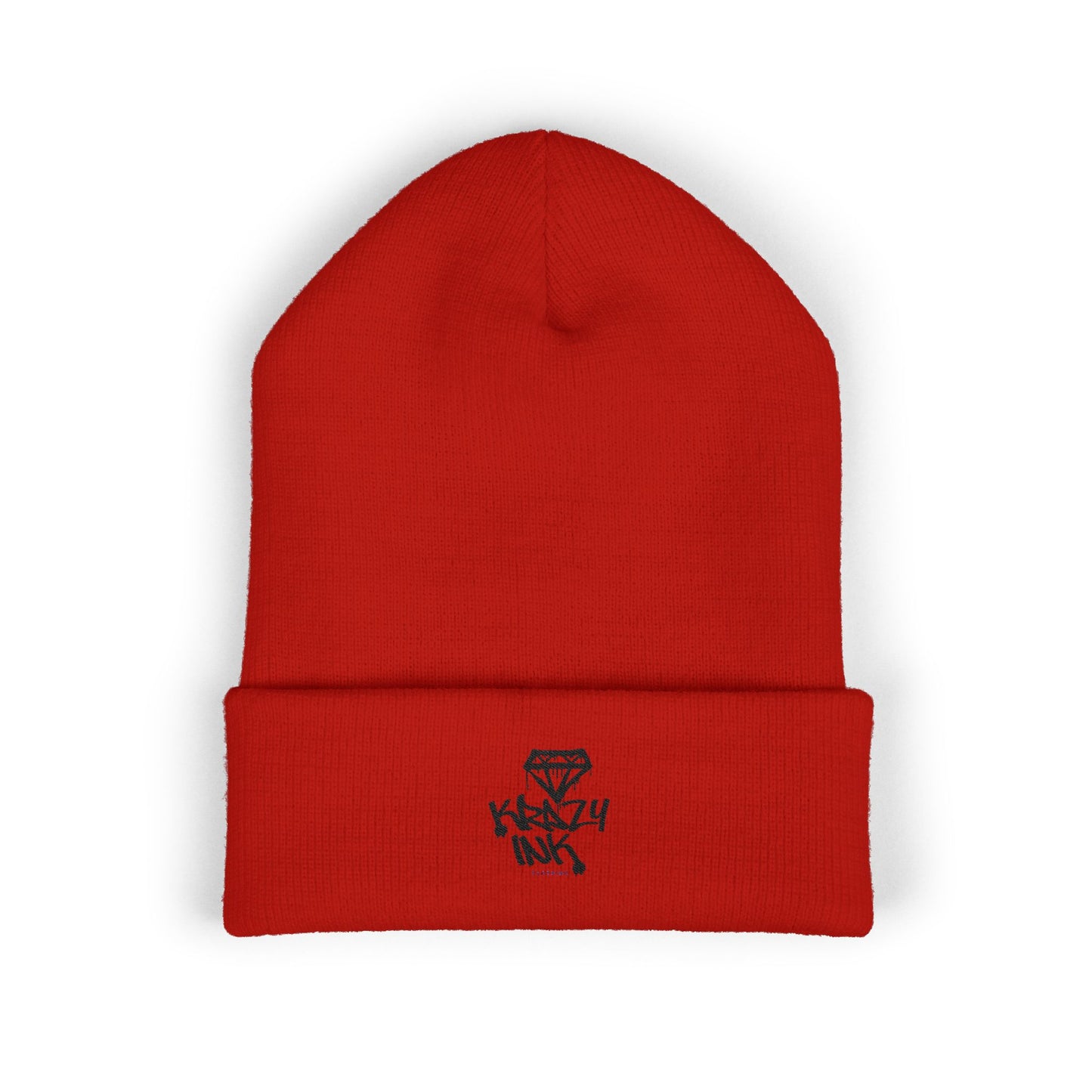 Embroidered Beanie, Krazy Inkz Quality Hat, Winter Headwear, Stylish