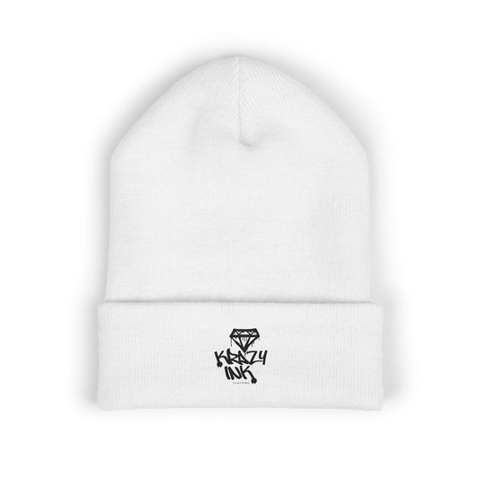 Embroidered Beanie, Krazy Inkz Quality Hat, Winter Headwear, Stylish