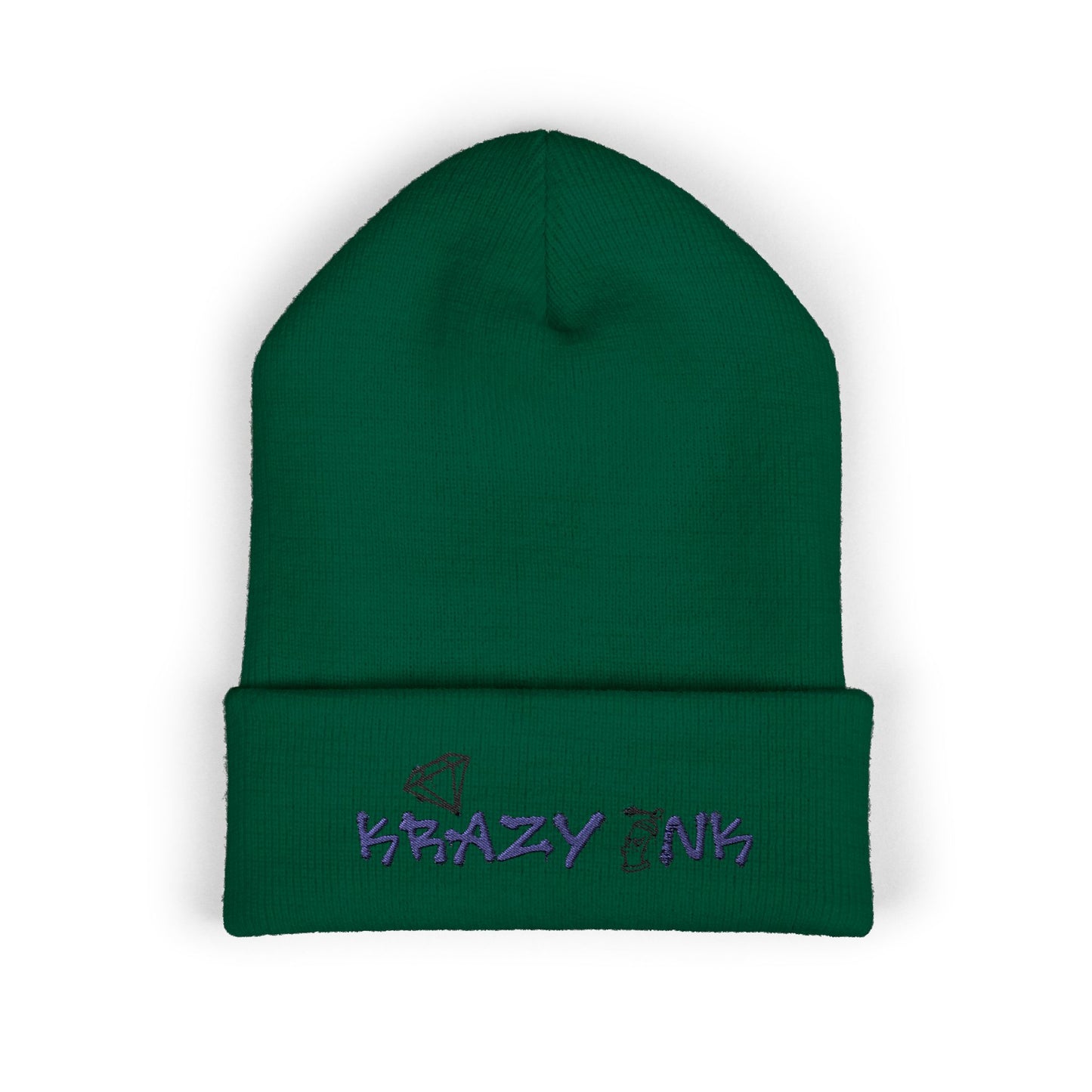 Embroidered Classic Beanie, Krazy Inkz Quality Hat, Winter Headwear, Stylish
