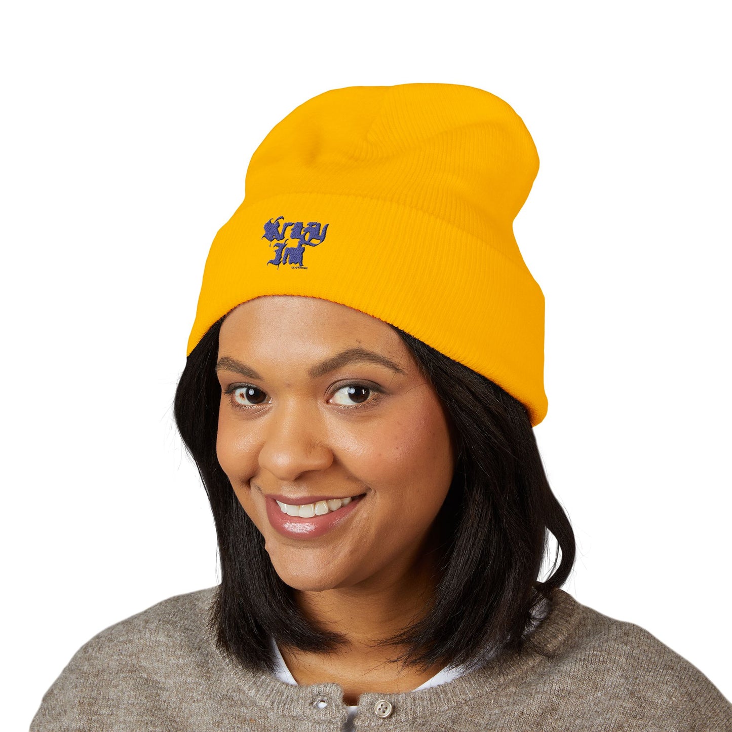 Embroidered Classic Beanie, Krazy Inkz Quality Hat, Winter Headwear, Stylish