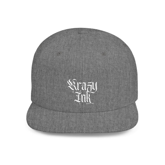 KRAZY INK Embroidered Flat Bill cap