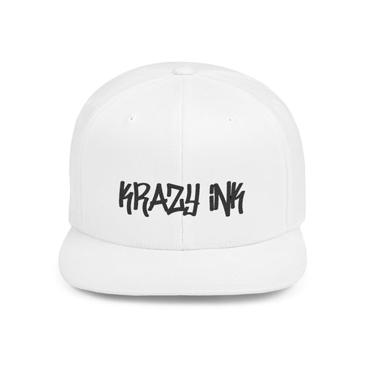 KRAZY INK Embroidered Flat Bill cap