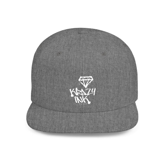 KRAZY INK Embroidered Flat Bill cap