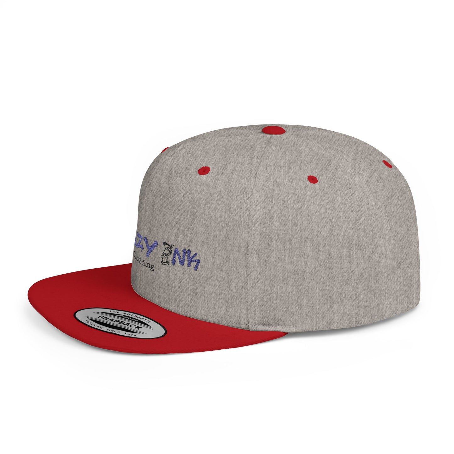 KRAZY INK Flat Bill Snapback Hat - Stylish White Cap for Trendsetters