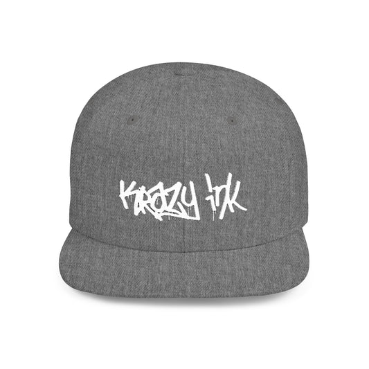 KRAZY INK Embroidered Flat Bill cap